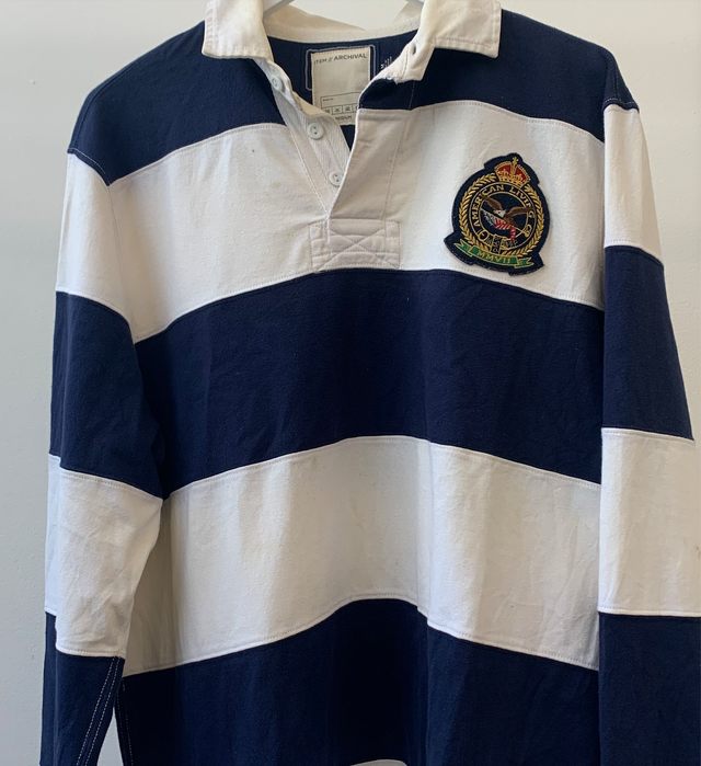Varsity Yale Blue Long Sleeve Rugby Shirt