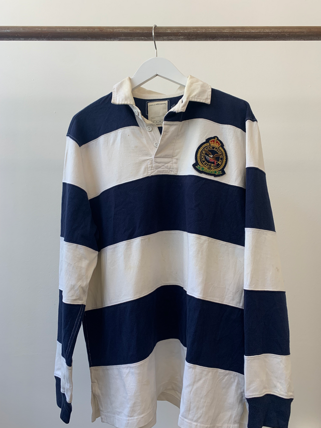Varsity Yale Blue Long Sleeve Rugby Shirt
